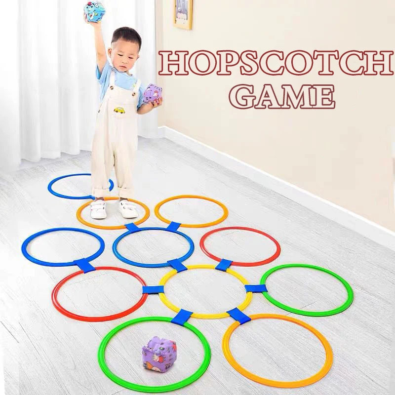 2 In 1 Hopscotch Bean Bag Toss Combine Hop Scotch Ring