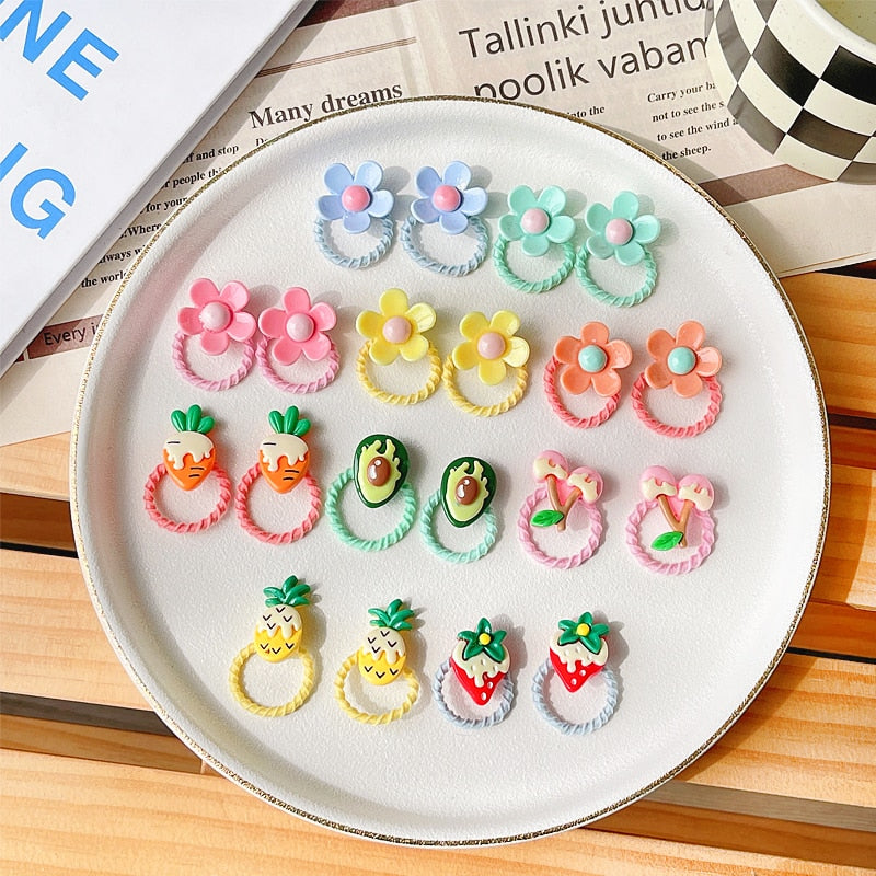 10/20 Pcs/Set Baby Girls Cute Cartoon Flower Thumb Ring