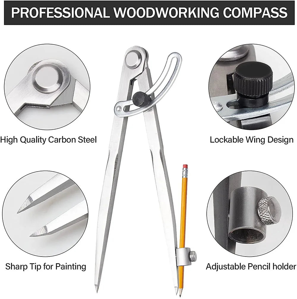 Woodworking Compass Drawing