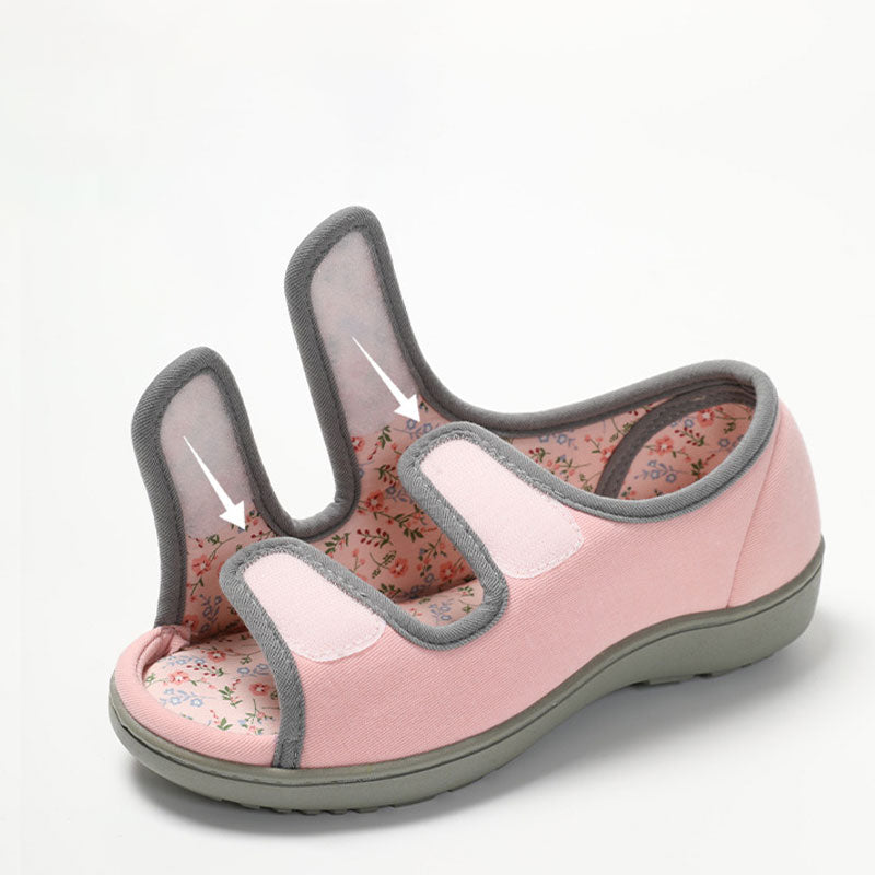 Open-Toe Print Premium Care Slippers Pregnant And Elderly Anti-Slip Shock