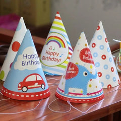 10pcs kids rainbow birthday party hat