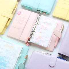 Macaroon Color A6/A5 PU Leather Binder