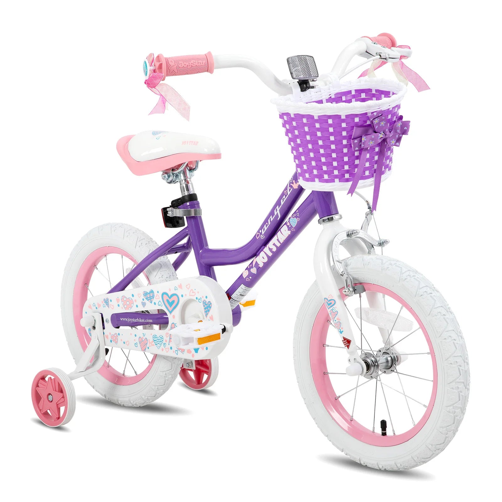 Colorful Girls Bike with Basket