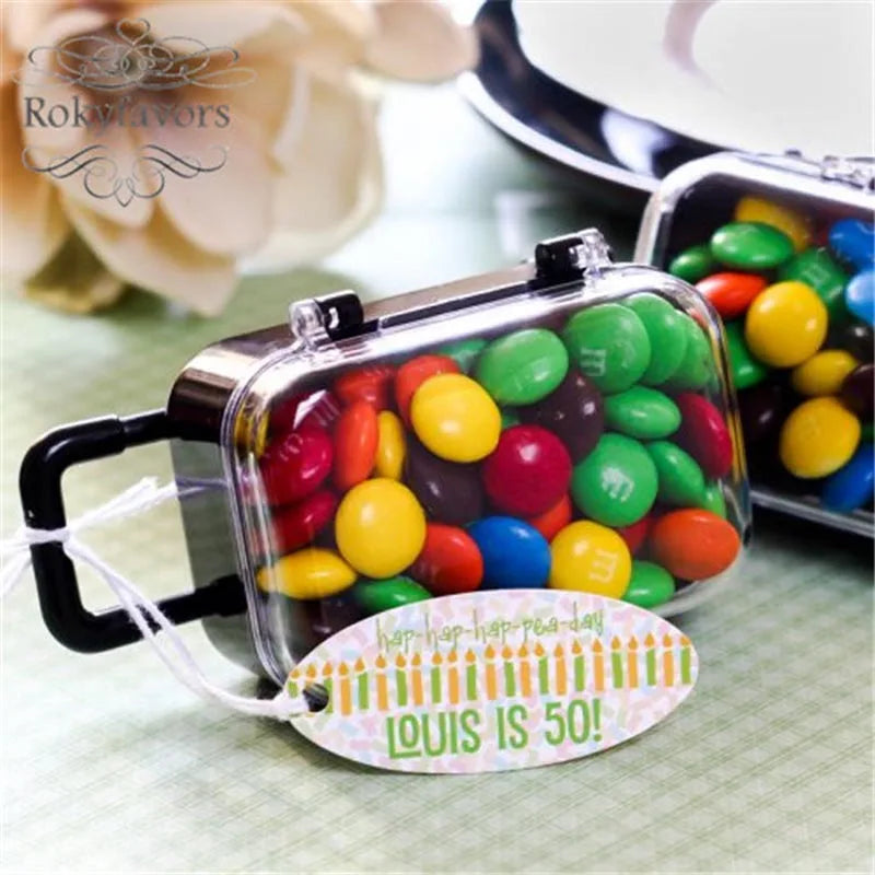 Mini Rolling Travel Suitcase Candy Box