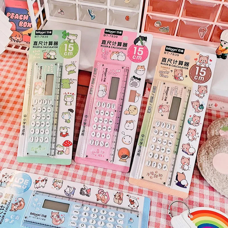 Kawaii Cartoon Mini Ruler Calculator