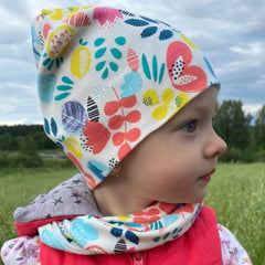 Cotton hat for girls toddlers cap & scarf set