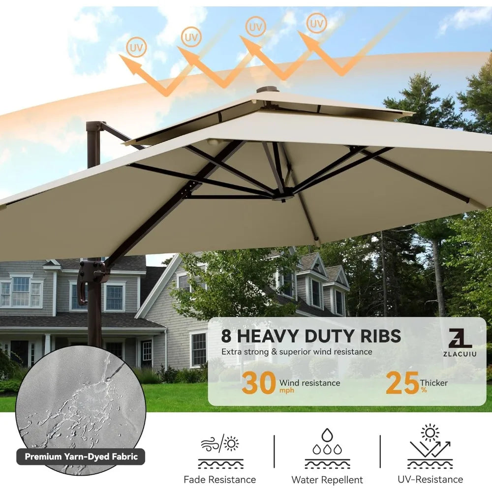 9x12FT Cantilever Outdoor Patio Umbrellas