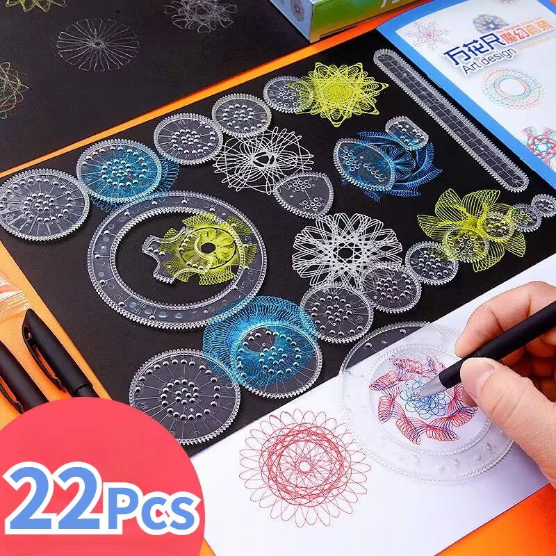 22pcs Spirograph Ruler Set