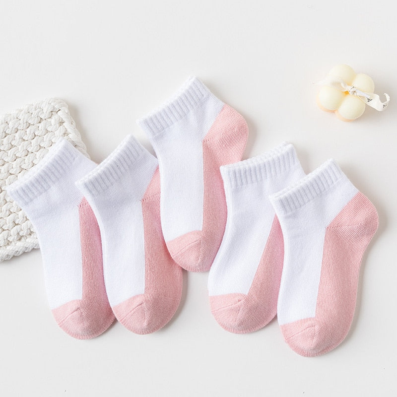 5 Pairs Children Socks Boy Girl Baby Cotton Soft Breathable