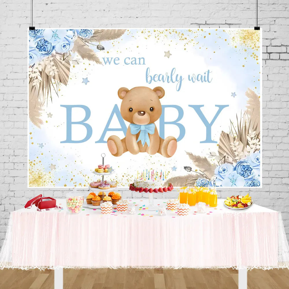 Teddy Bear Baby Shower Backdrops For Photography