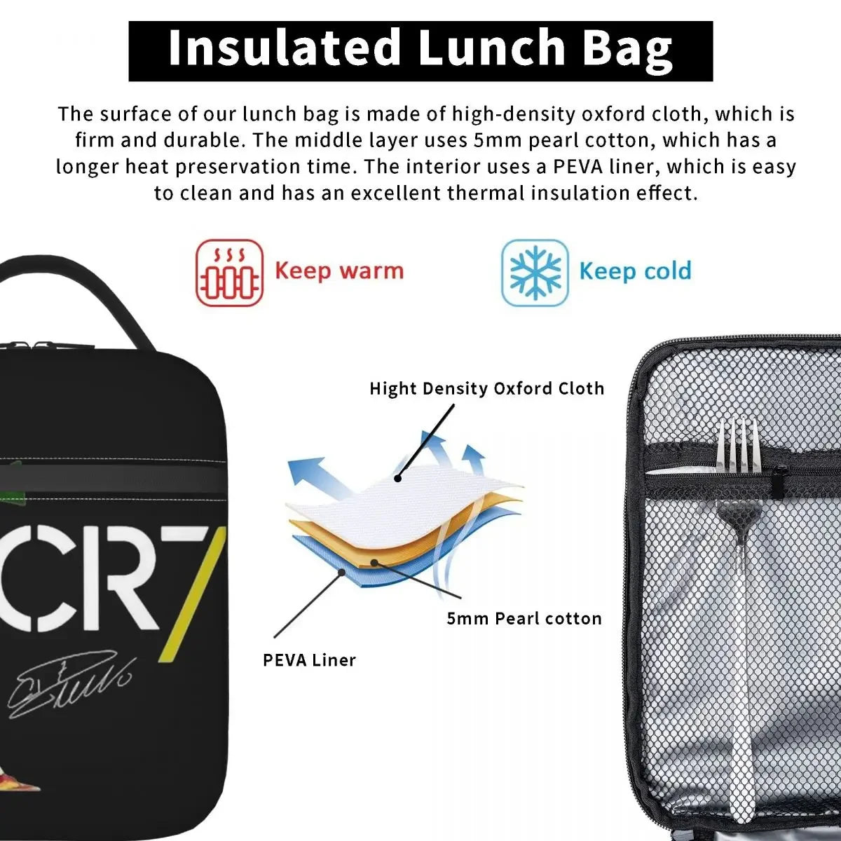 Cr7 Signature Thermal Insulated Lunch Bag