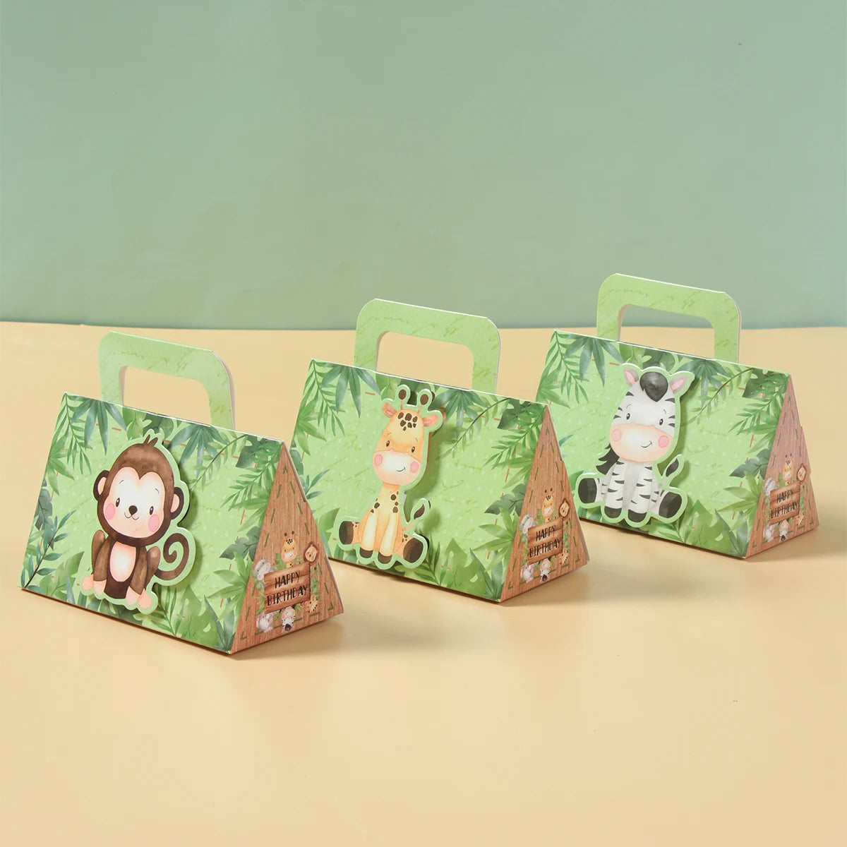 Jungle Animals Three-dimensional Candy Box