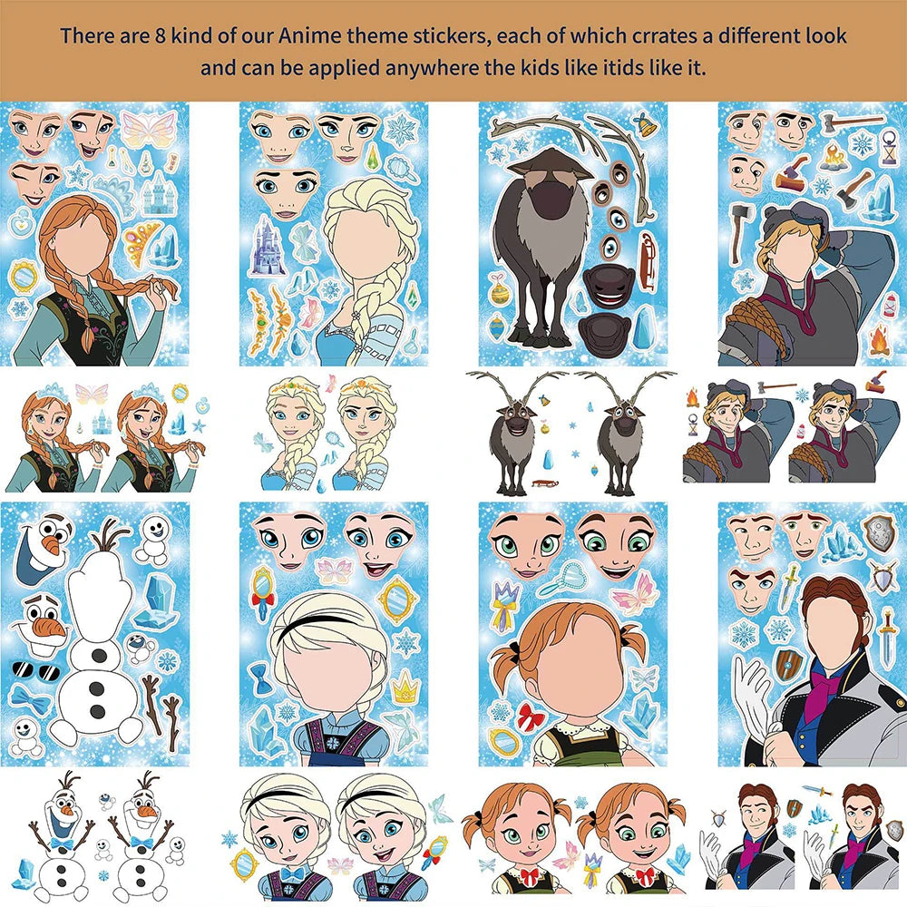 Frozen Puzzle Face Stickers