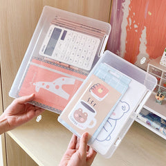 Anti-skid Buckle Clear Portable File Storage