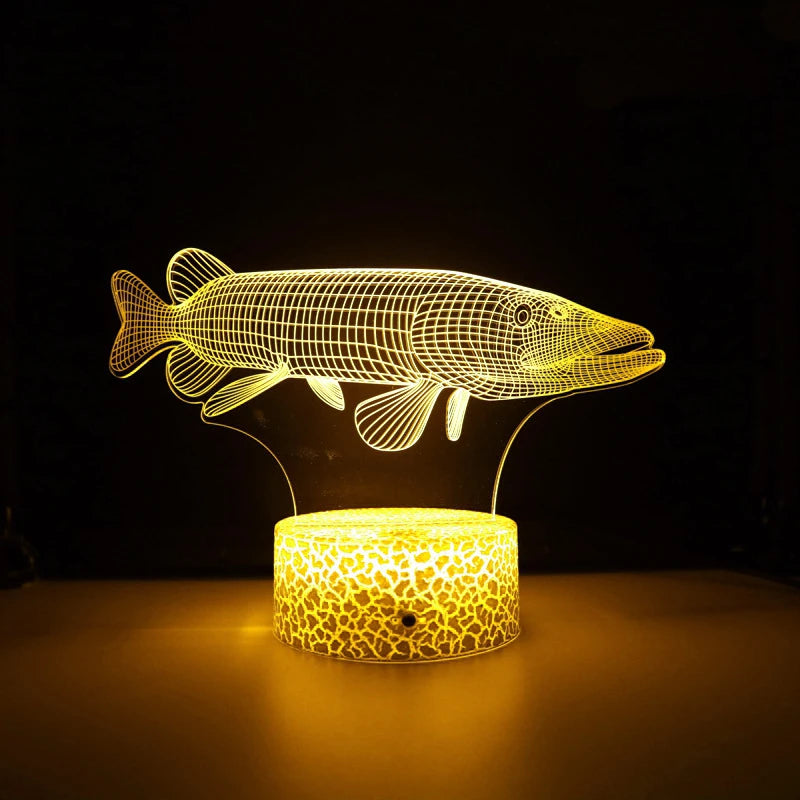 Night Fish 3D Illusion Table Lamp