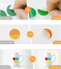 0.75 Inch Colorful Dot Stickers