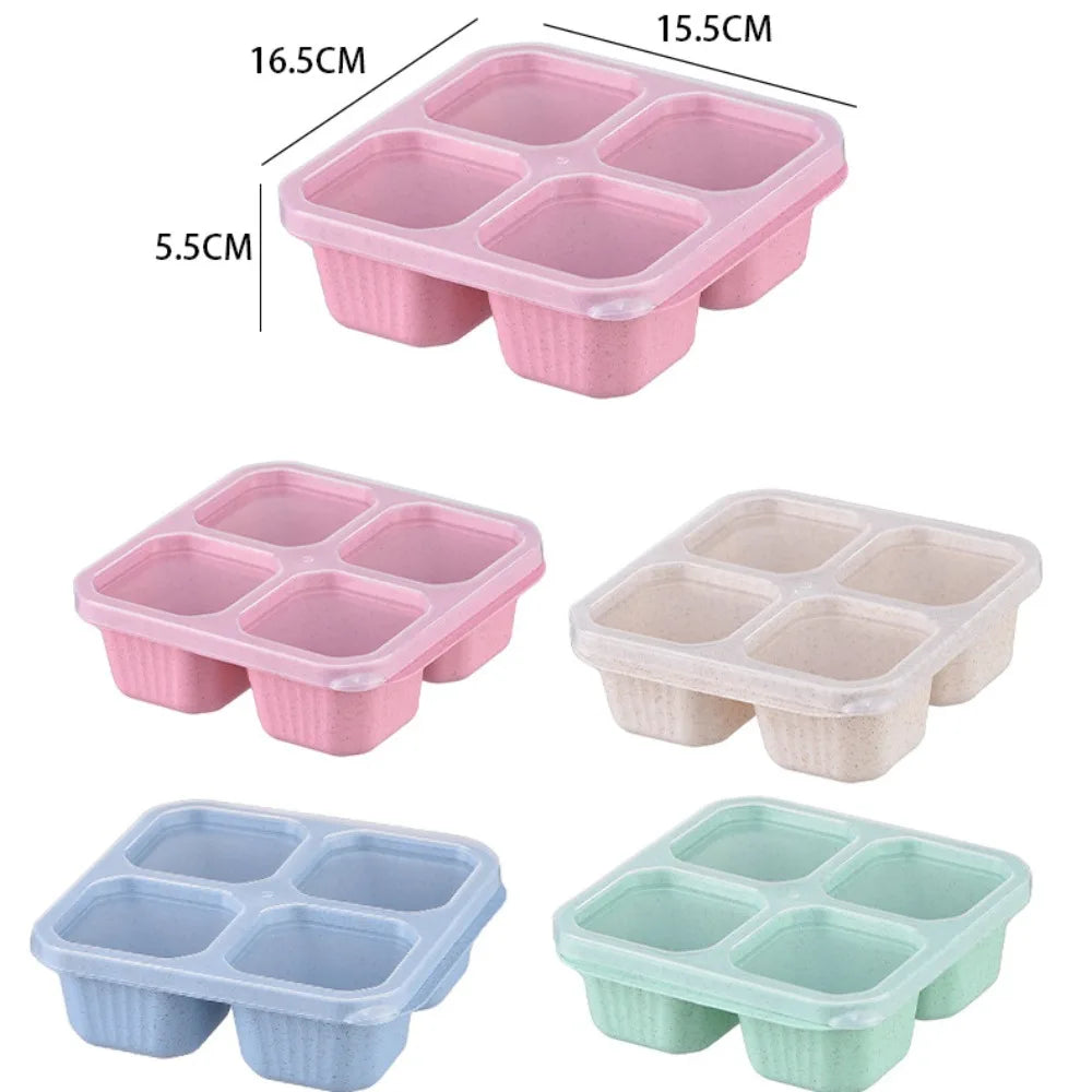 4 Grid Snack Portable Containers