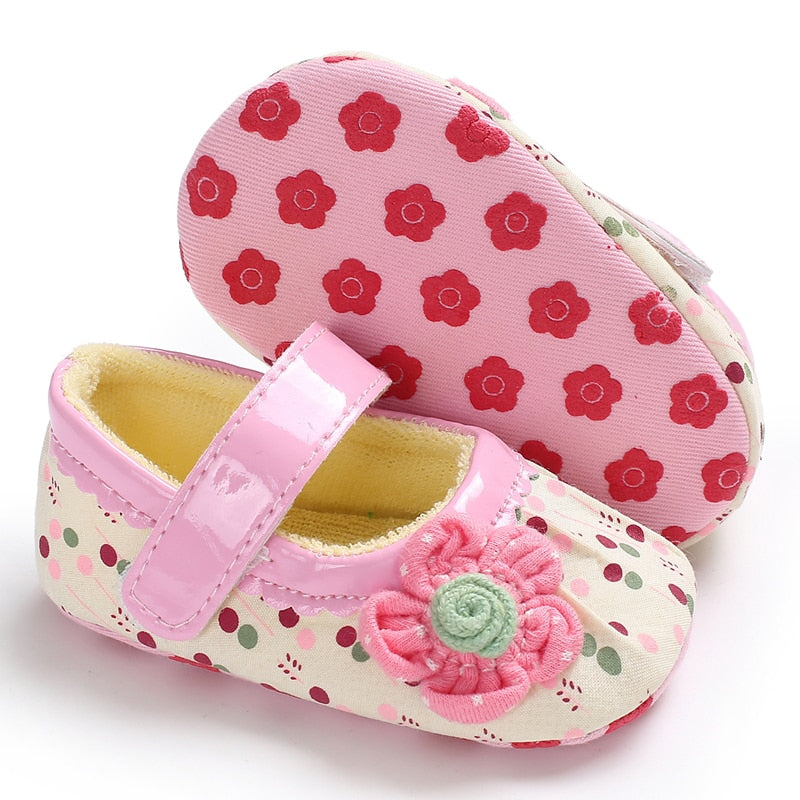 Classic Newborn Pink Baby Girl First Walking Shoes