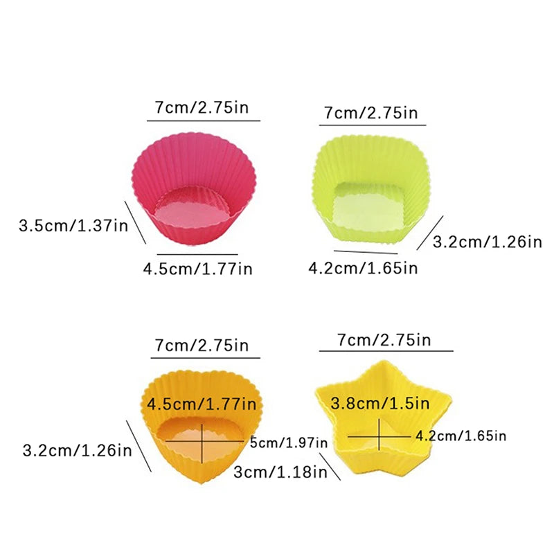 4 Pcs Silicone Lunch Box Dividers