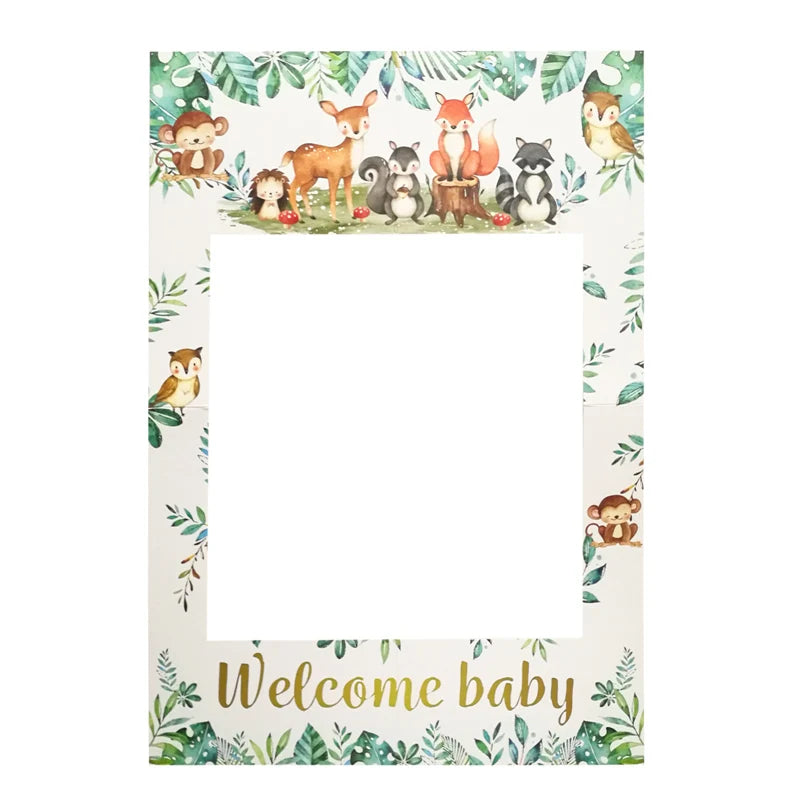 Safari Jungle Welcome Baby Paper Photo Frame