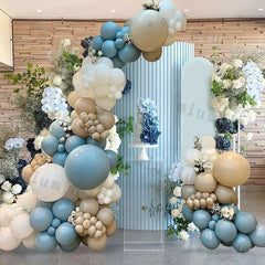 Burgundy Blue Gold Balloon Arch Kit