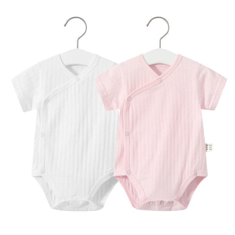 2Pcs Summer Newborn Baby Girls Romper Breathable Soft Jumpsuit