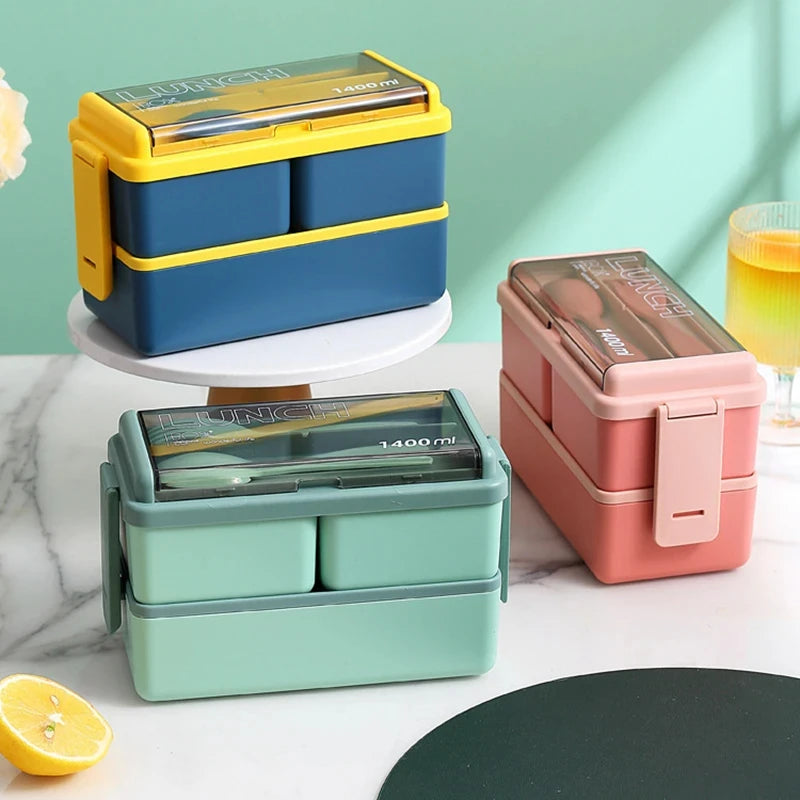 2 Layer Portable Leakproof Lunch Box