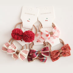 Baby Hair Band Girls Ties Bows Elastic Rubber Band Scrunchies