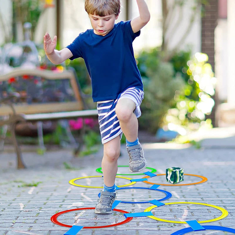 2 In 1 Hopscotch Bean Bag Toss Combine Hop Scotch Ring