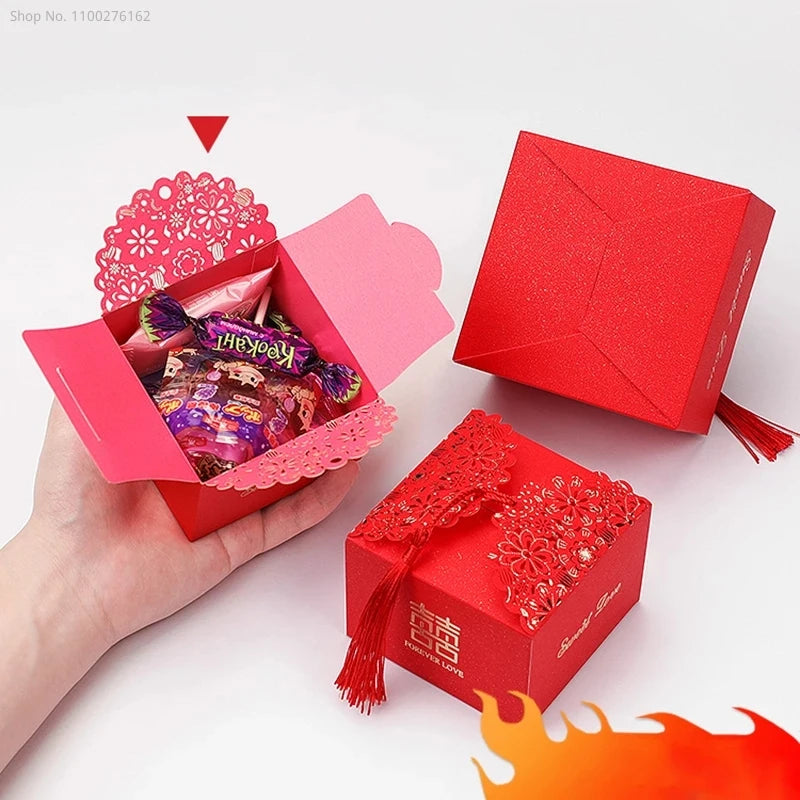 Retro Red Chinese Style Candy Boxes