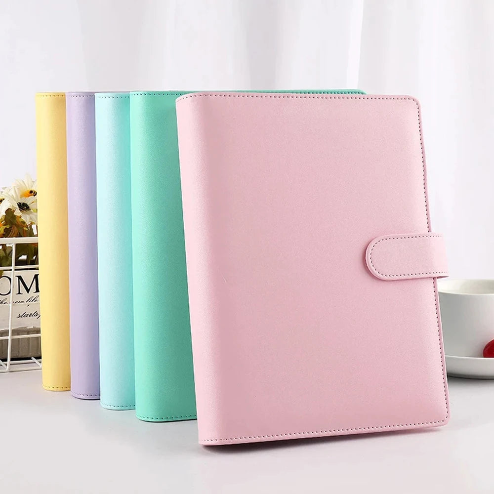 Macaroon Color A6/A5 PU Leather Binder