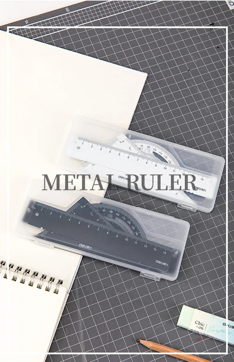 4pcs/Set Metal Ruler Set