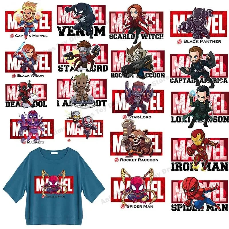 Cartoons Marvel Thermal Stickers