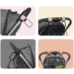 1/2pcs PU Leather Baby Bag Stroller Hook