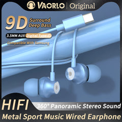 9D HIFI Heavy Bass Metal Earphone