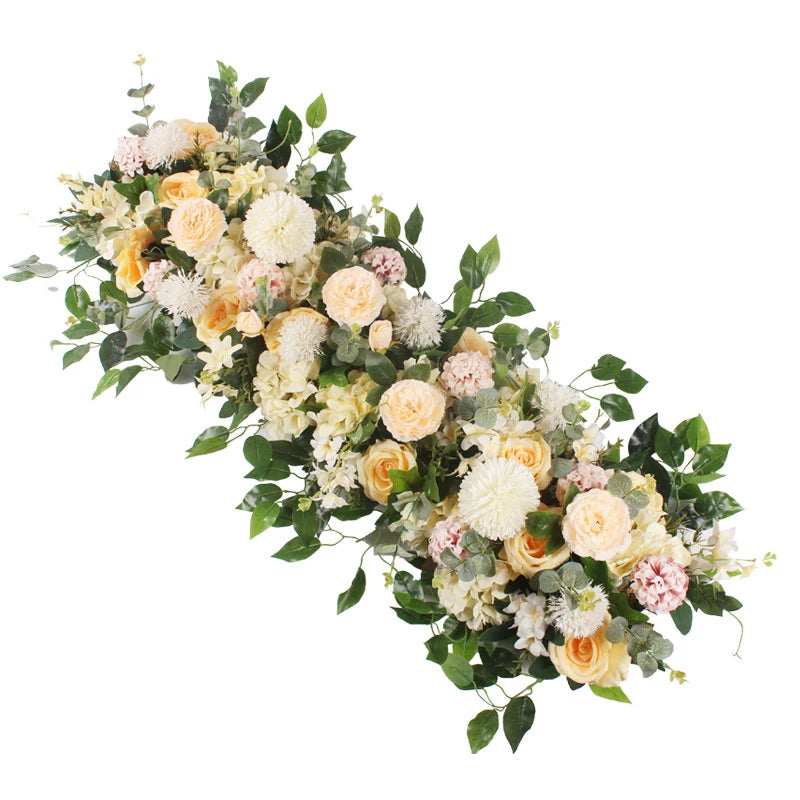 50/100cm DIY Wedding Flower Wall Decoration Arrangement Supplies Silk Peonies Rose Artificial Floral Row Decor Wed Arch Backdrop