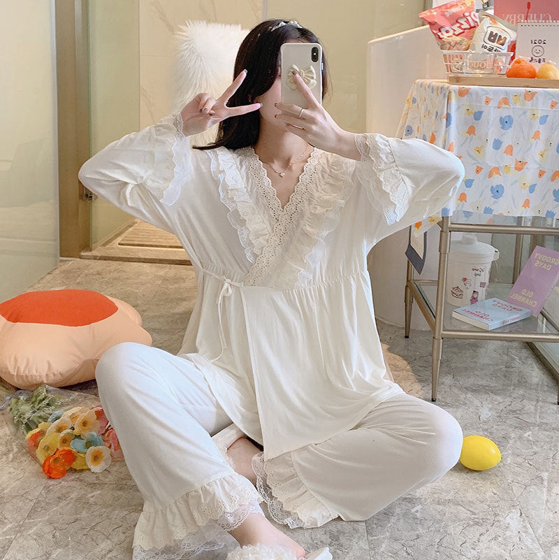 Breastfeeding Maternity Pajamas Nursing Nightgown Pregnancy Sleepwear