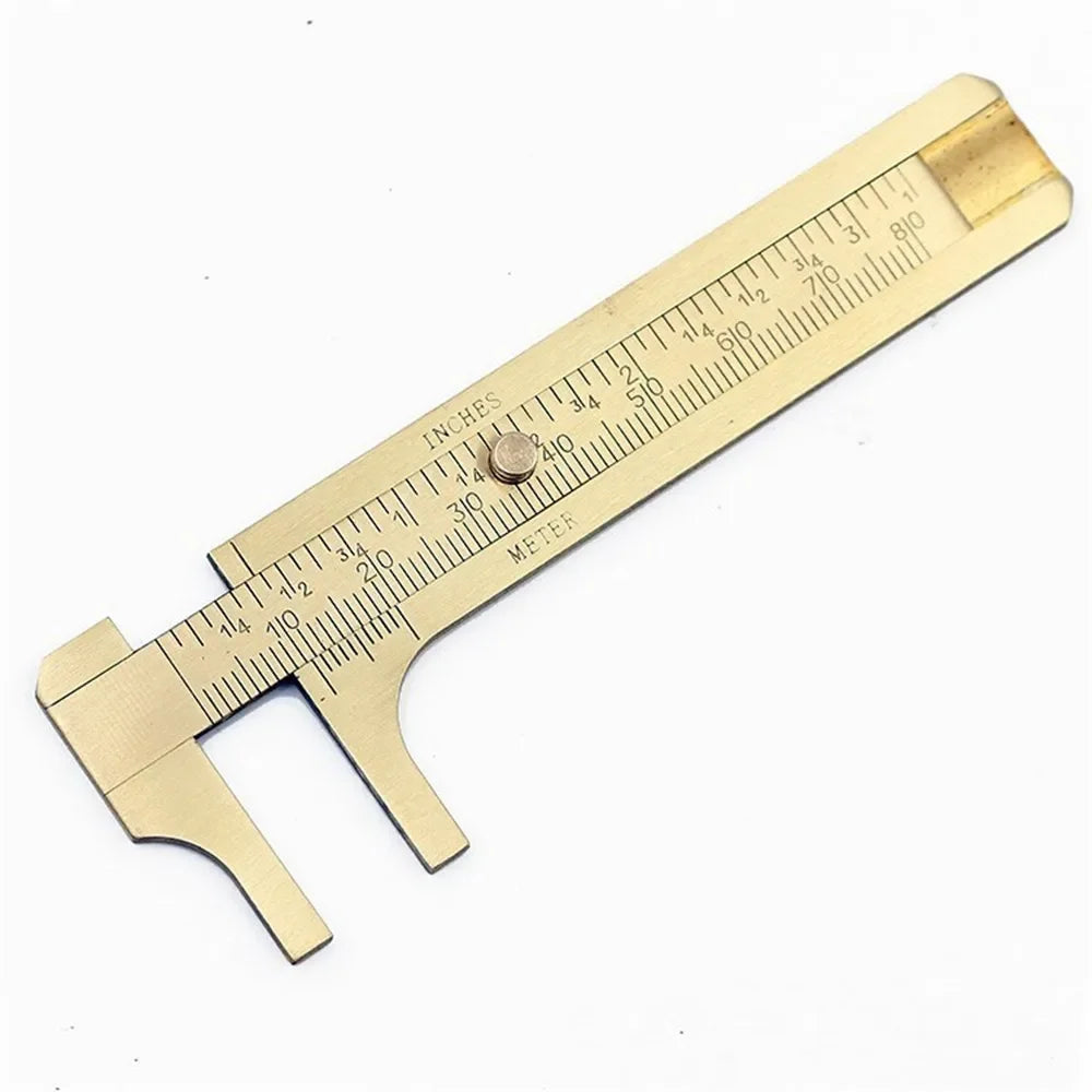 80/100mm Mini Brass Sliding Ruler