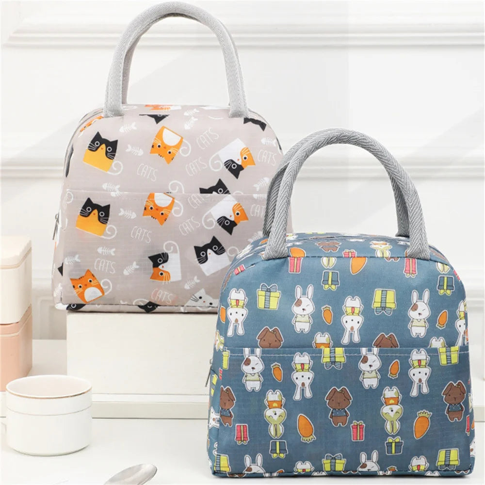 Functional Pattern Cooler Lunch Box Bag