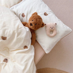 Bear Embroidered Bedding Set