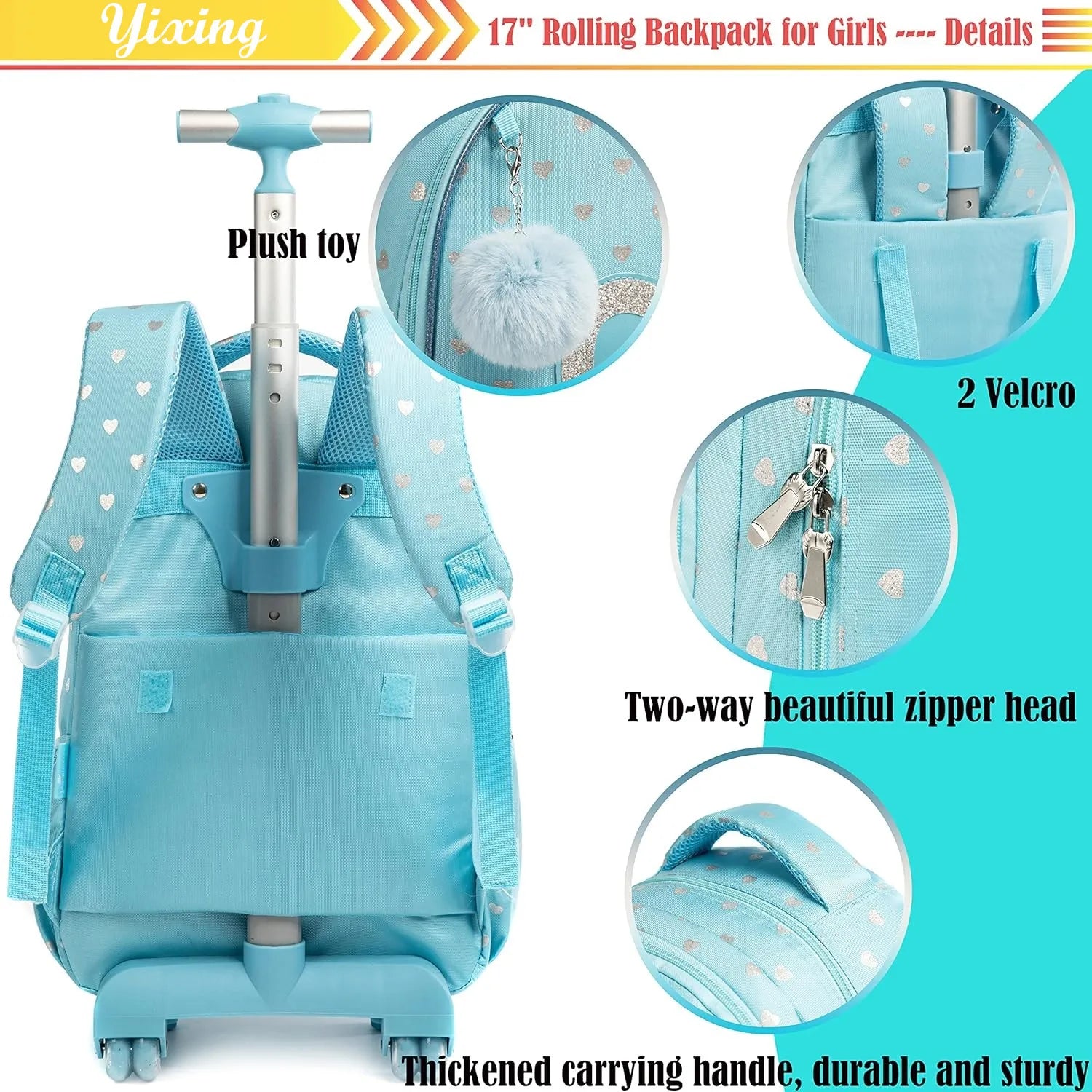 Children's Wheeled Backpack Bag Set