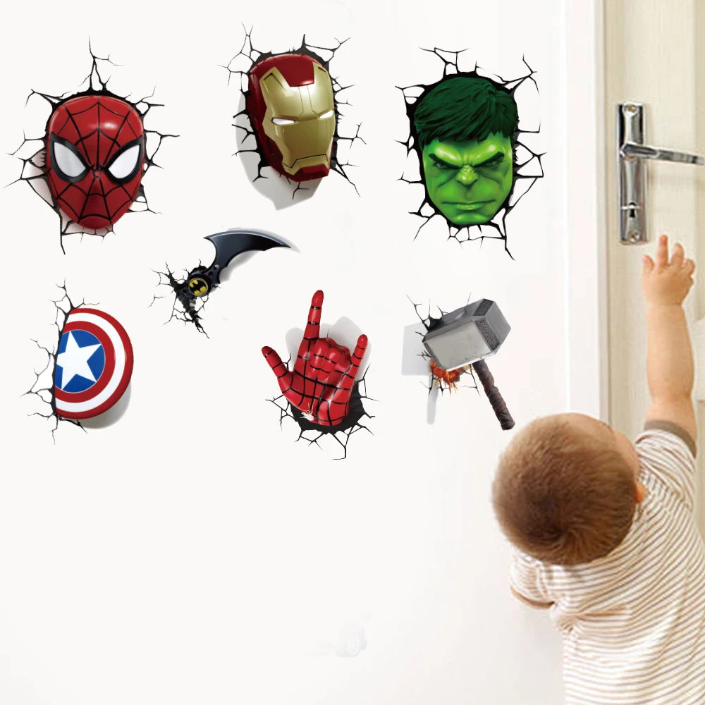 3D Superhero Wallpaper Stickers