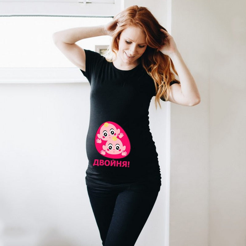 Cute Baby Pregnant Maternity Pregnancy T Shirts Funny