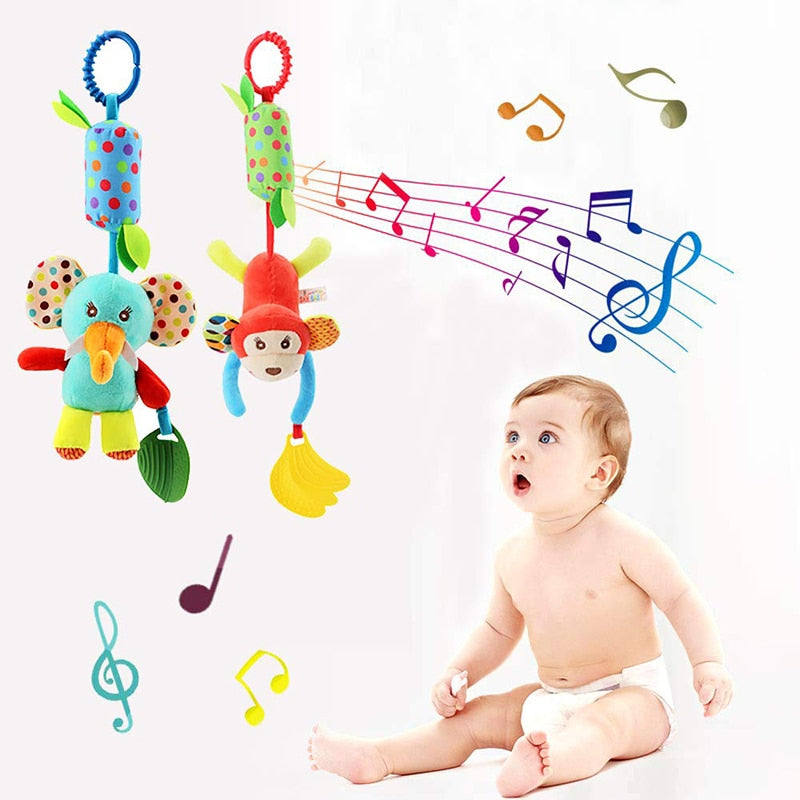 Baby Sensory Hanging Rattles Soft Learning Toy Plush