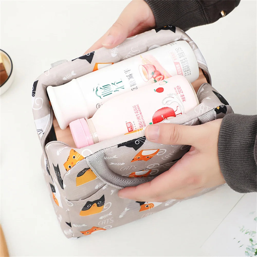 Functional Pattern Cooler Lunch Box Bag