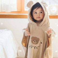 Cartoon Baby Bath Towel Microfiber Cotton Hooded Beach Towel