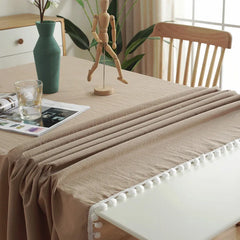 Tassels Stitching Washable Tablecloth