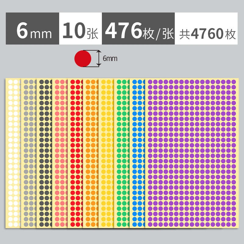 Round Color Coded Adhesive Label