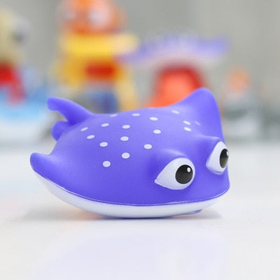 Baby Bath Toys Finding Fish Float Spray Water Squeeze Toys