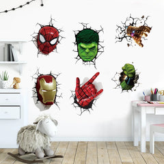 3D Superhero Wallpaper Stickers